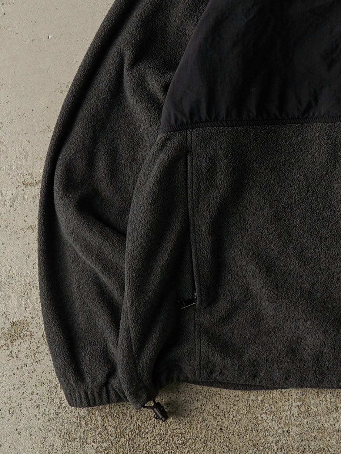 Vintage 90s Charcoal Grey & Black Columbia Zip Up Fleece (L)