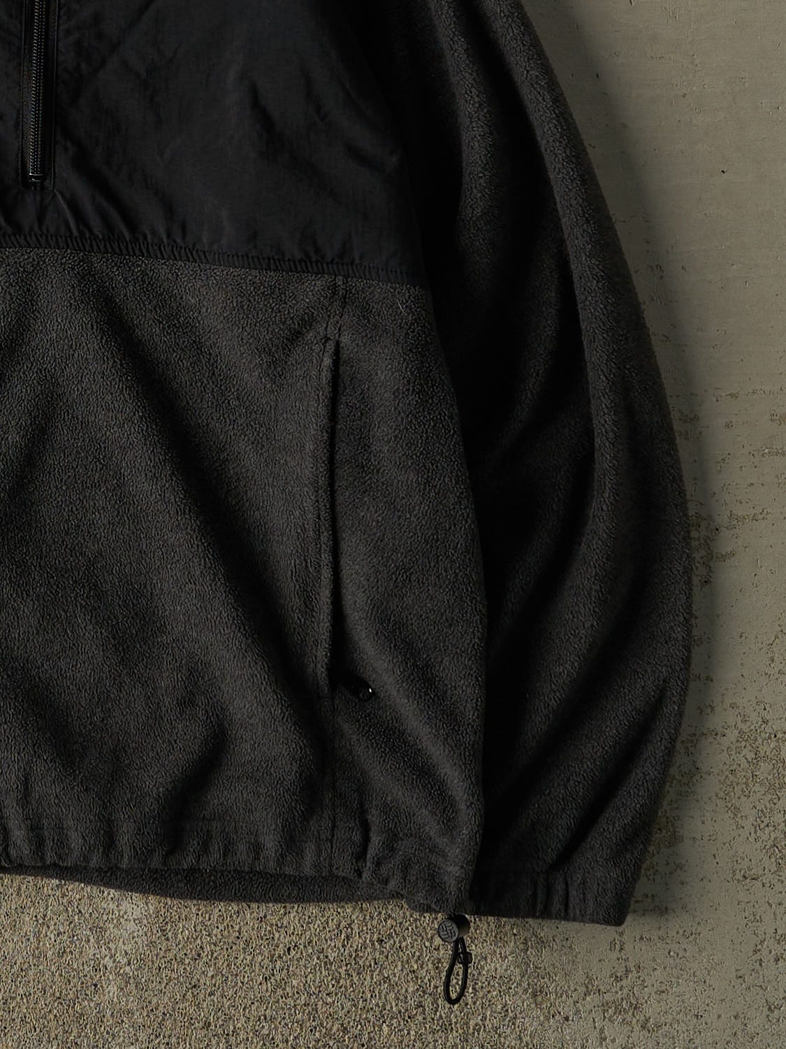 Vintage 90s Charcoal Grey & Black Columbia Zip Up Fleece (L)