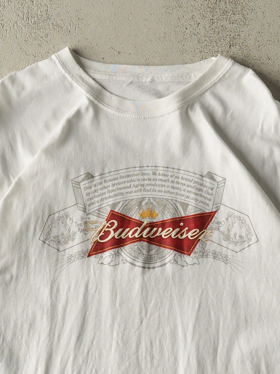 Vintage 90s White Budweiser Tee (L/XL)