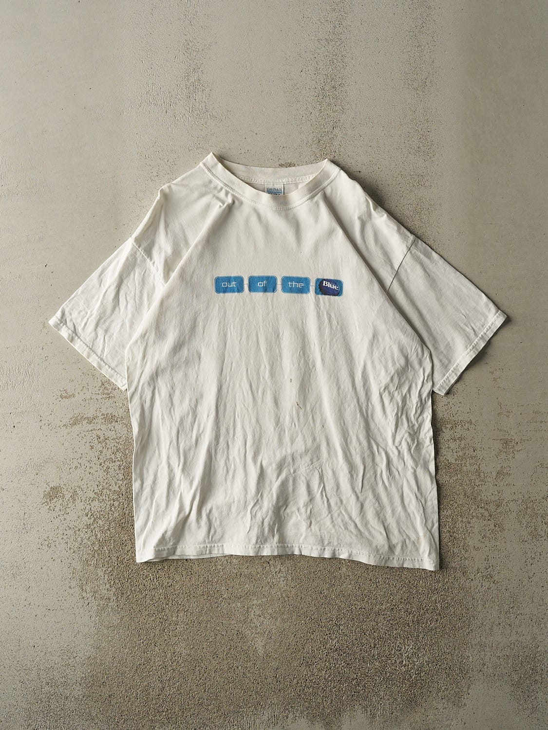 Vintage Y2K White "Out of the Blue" Labatt Blue Tee (L/XL)