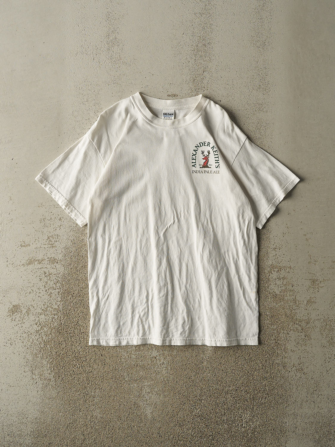 Vintage Y2K White Alexander Keith's Tee (S/M)
