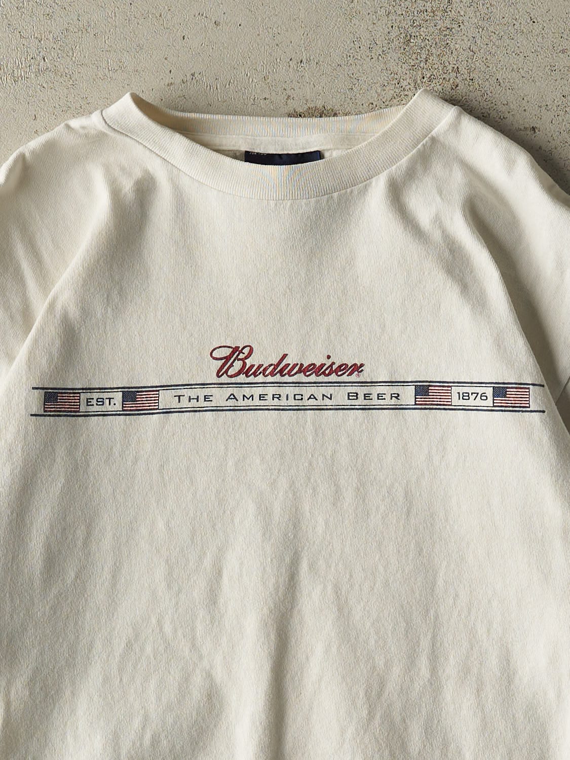 Vintage 90s White Budweiser Long Sleeve (S/M)