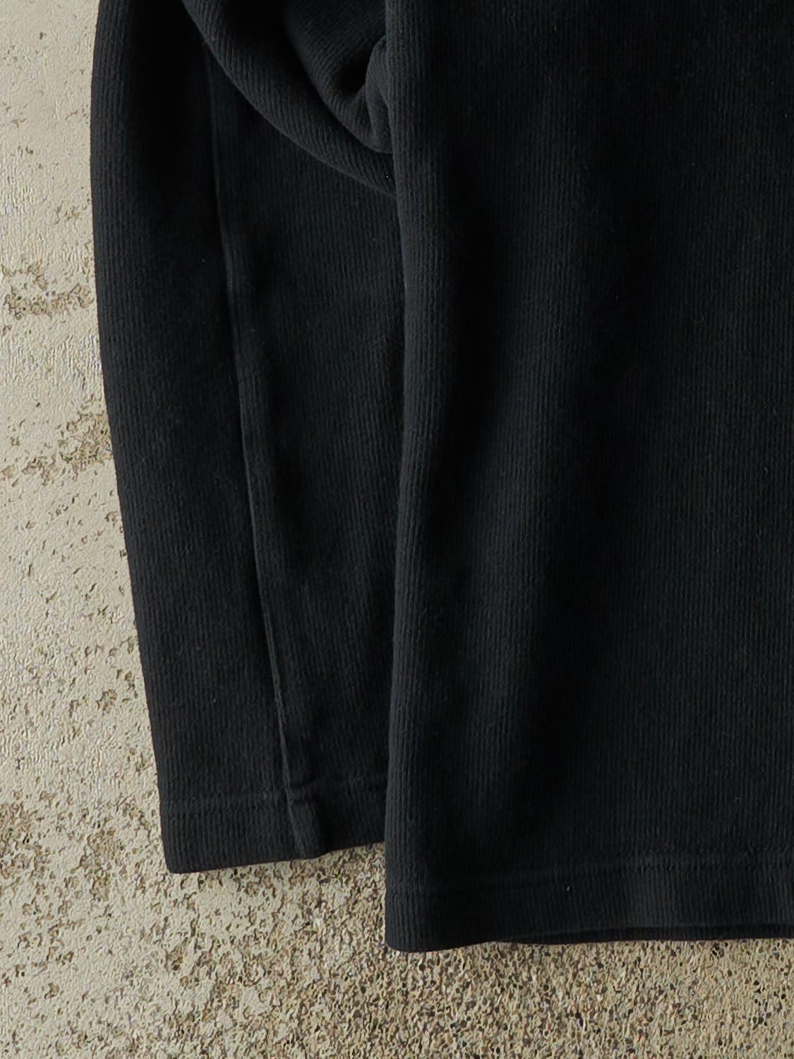 Vintage Y2K Black Next V-Neck Textured Longsleeve (M/L)