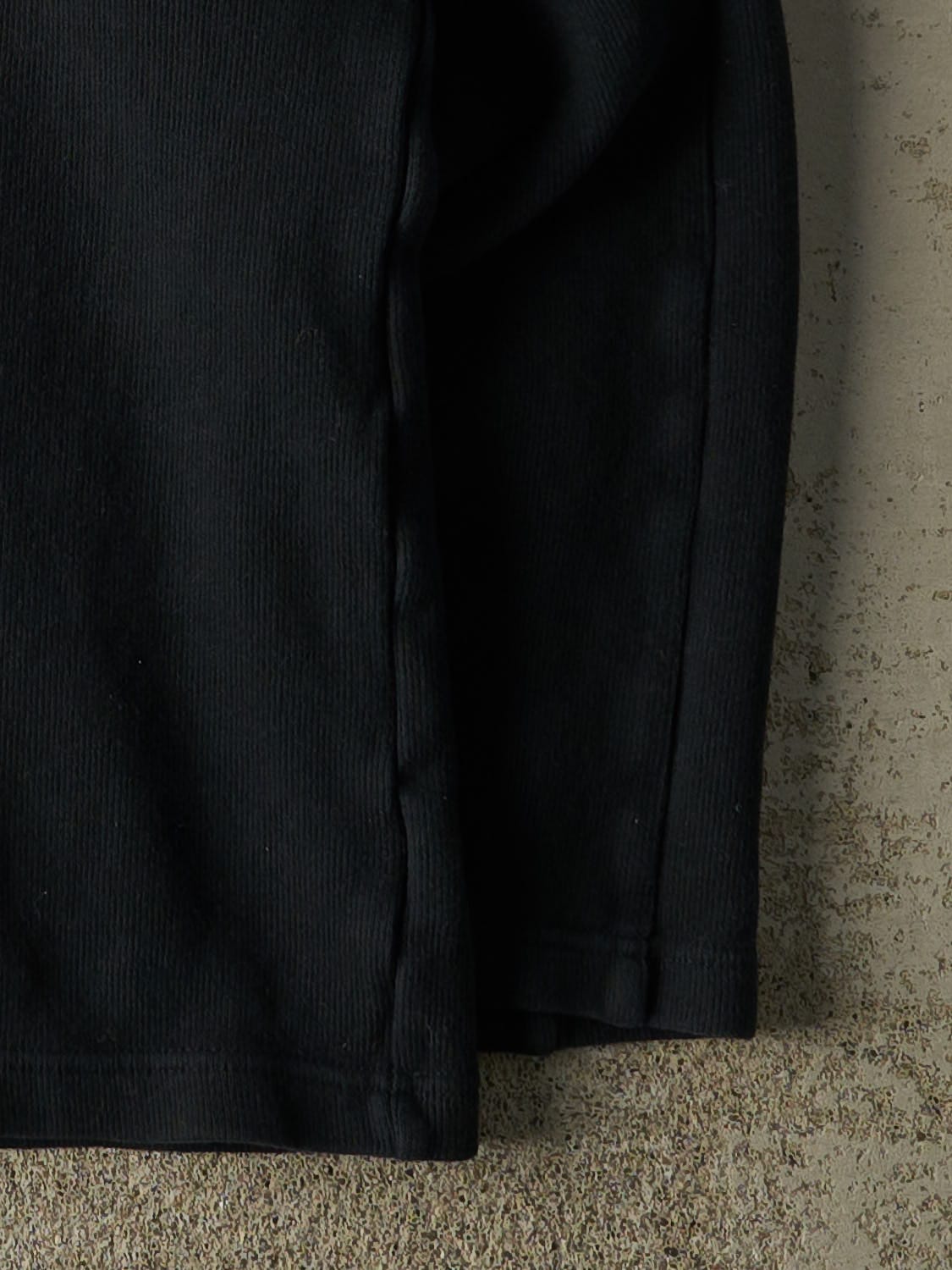 Vintage Y2K Black Next V-Neck Textured Longsleeve (M/L)