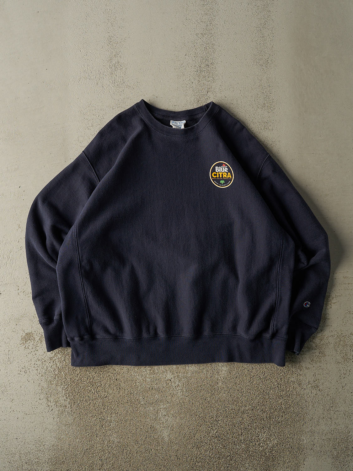 Vintage Y2K Navy Blue Champion Reverse Weave Labatt Crewneck (XXL/XXXL)
