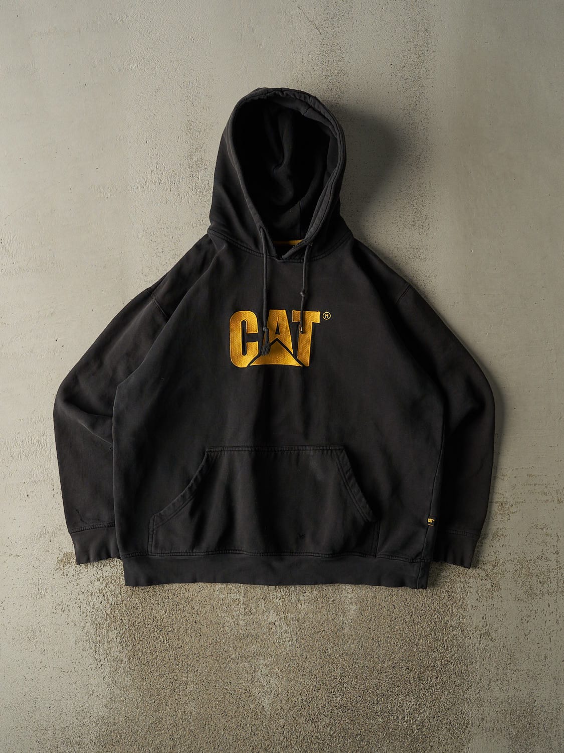 Vintage Y2K Black CAT Hoodie (XL)