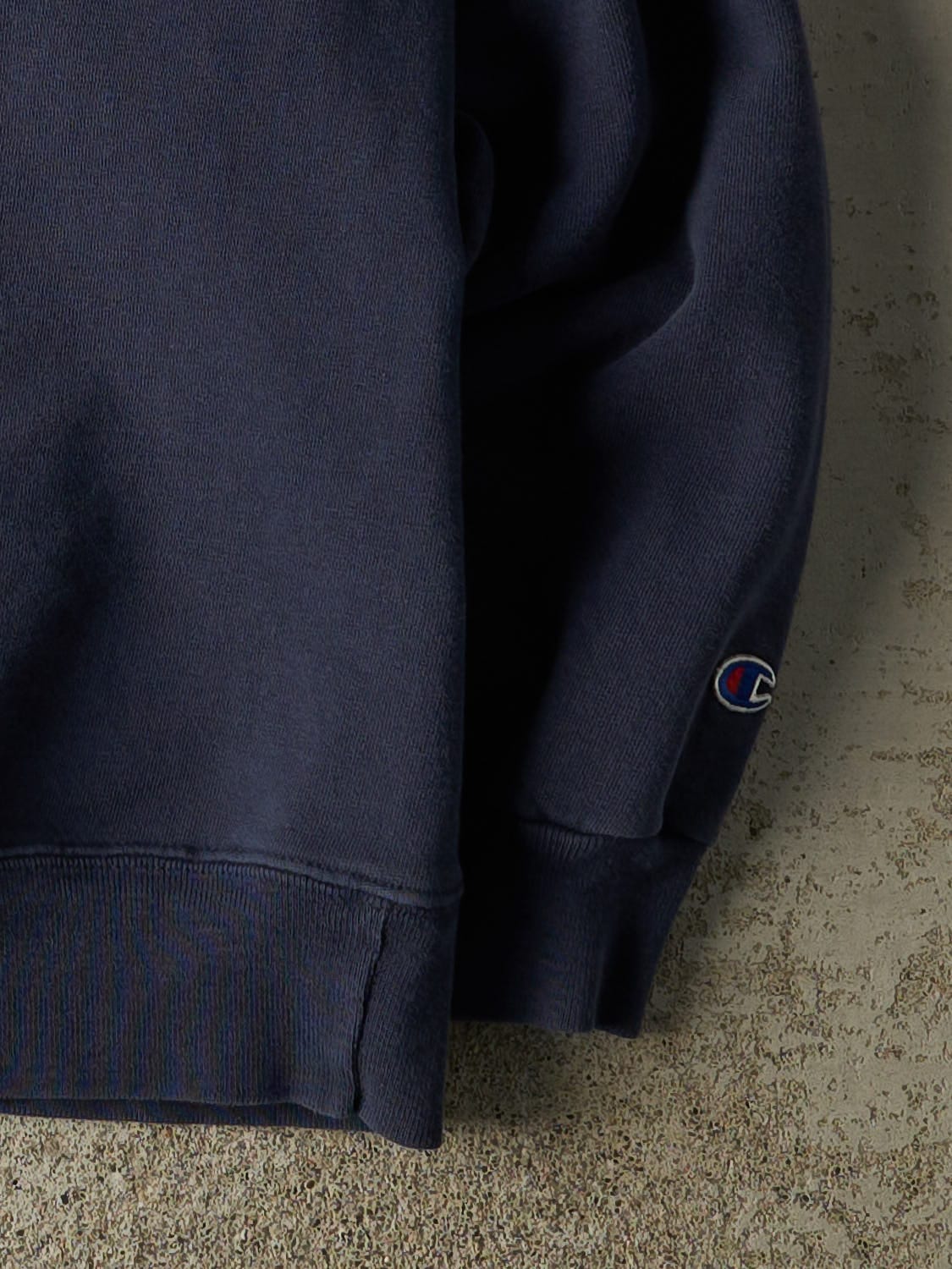 Vintage 90s Navy Blue Champion Embroidered Crewneck (M/L)