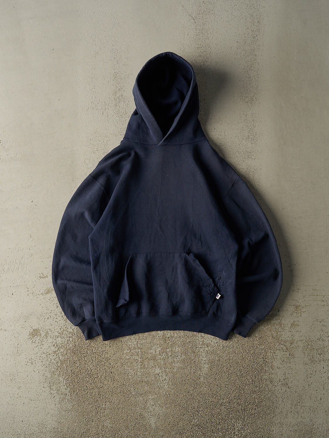 Vintage 90s Navy Blue Russell Athletic Blank Hoodie (S/M)