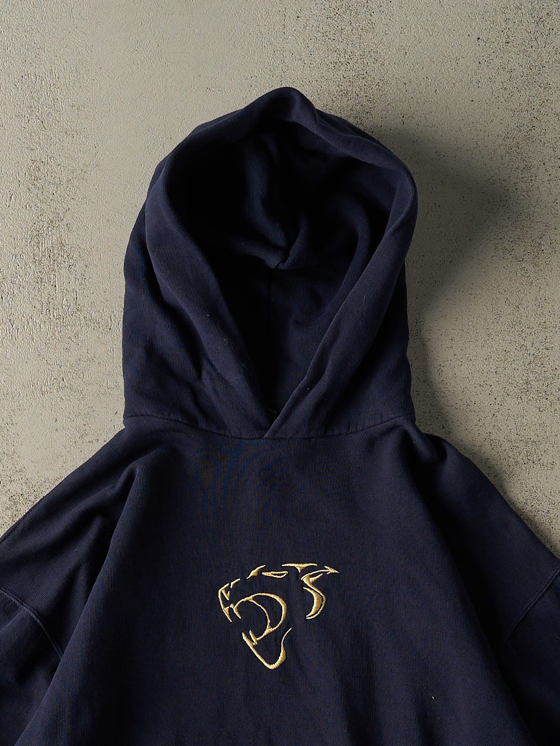 Vintage Y2K Navy Blue Russell Athletic Embroidered Hoodie (M/L)