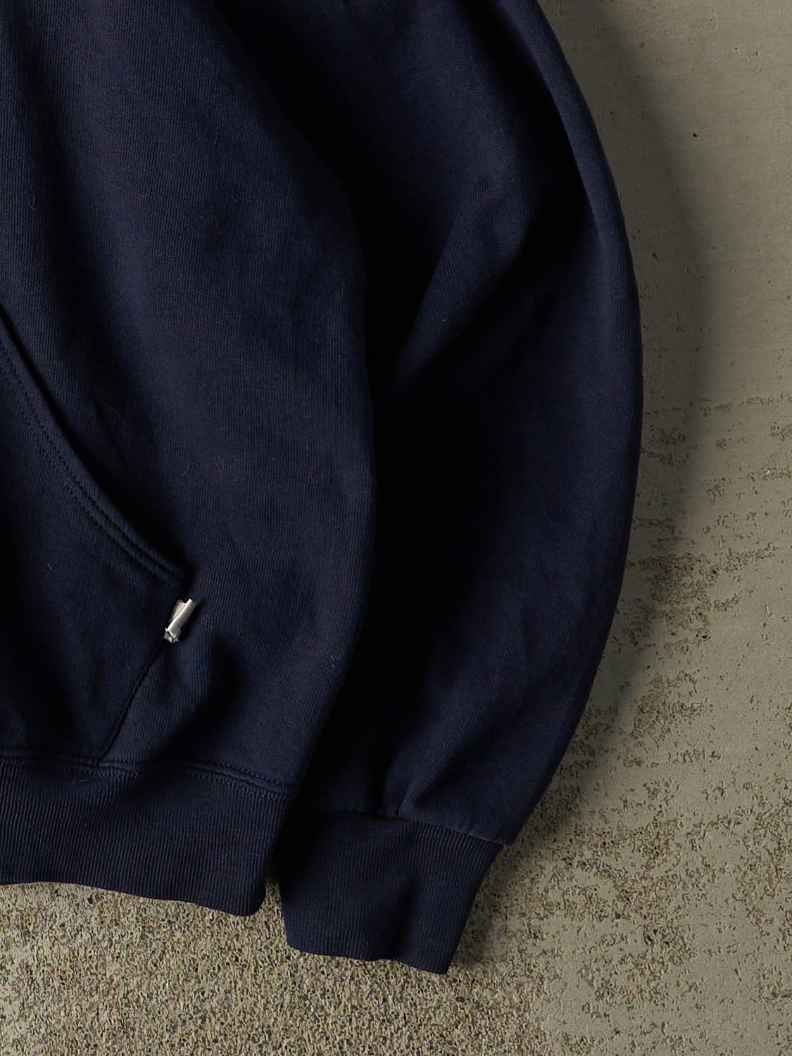 Vintage Y2K Navy Blue Russell Athletic Embroidered Hoodie (M/L)