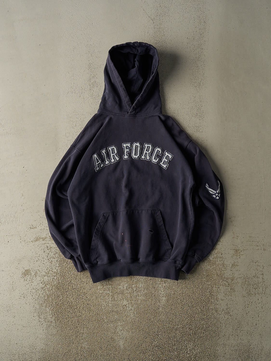 Vintage 90s Navy Blue Air Force Hoodie (M/L)