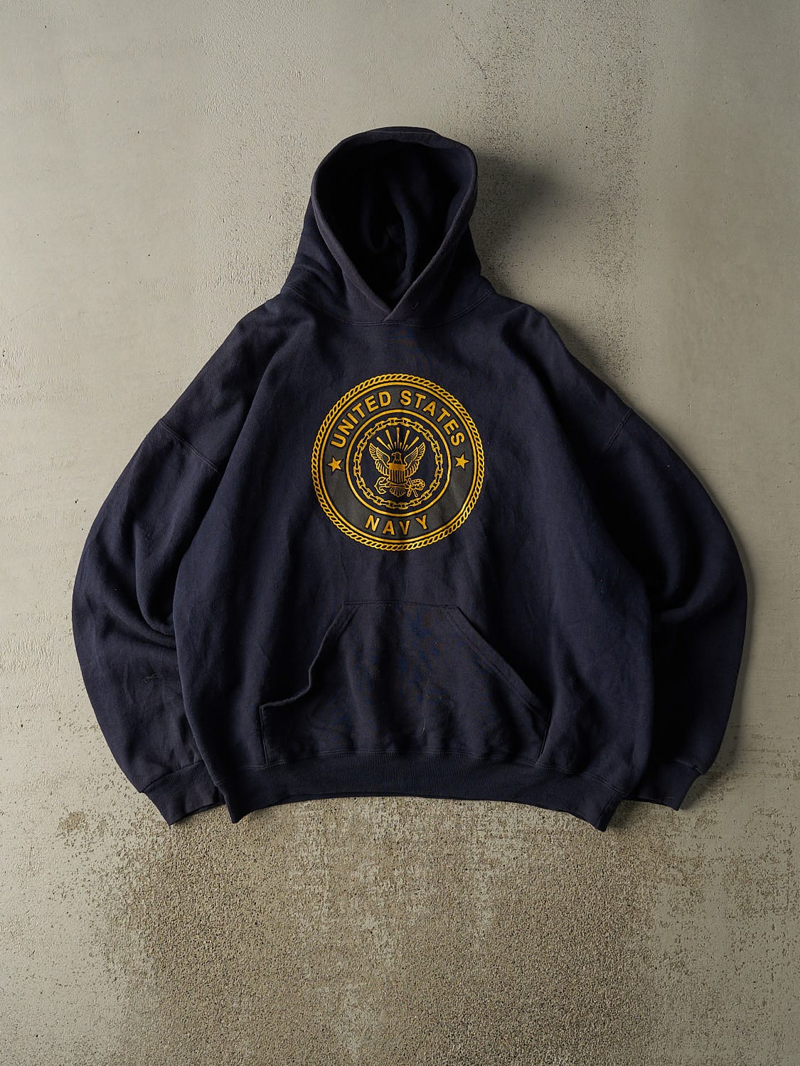 Vintage 90s Navy Blue US Navy Hoodie (XL/XXL)