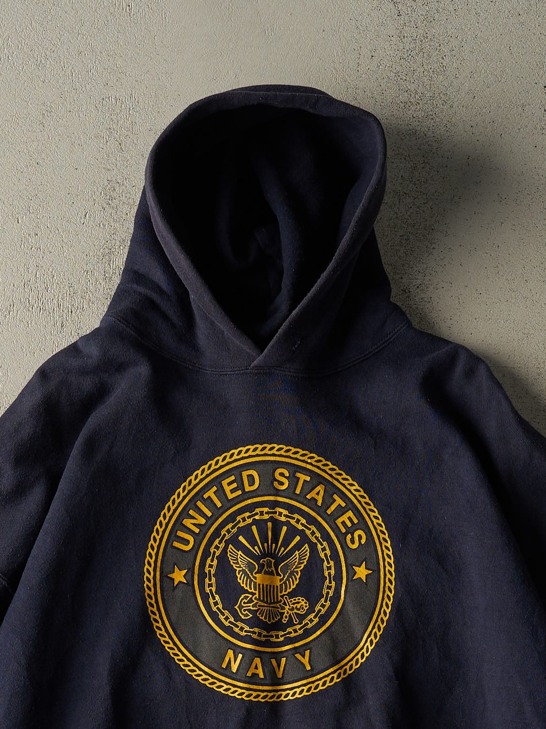 Vintage 90s Navy Blue US Navy Hoodie (XL/XXL)