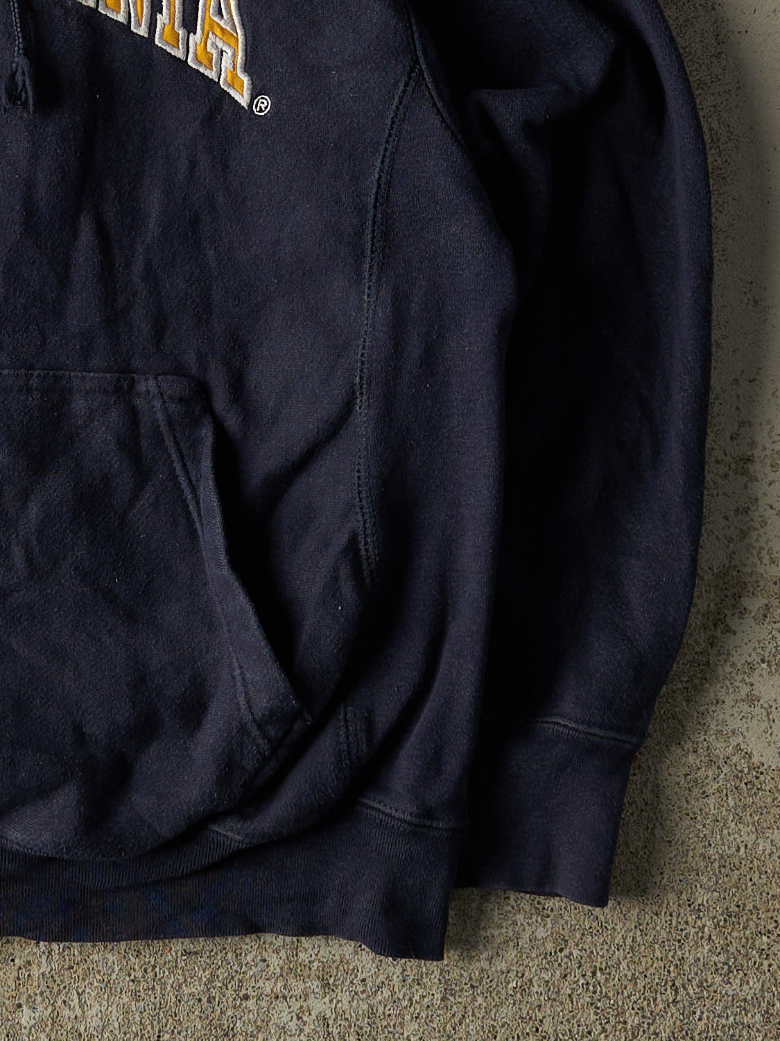Vintage Y2K Navy Blue West Virginia University Hoodie (XS/S)