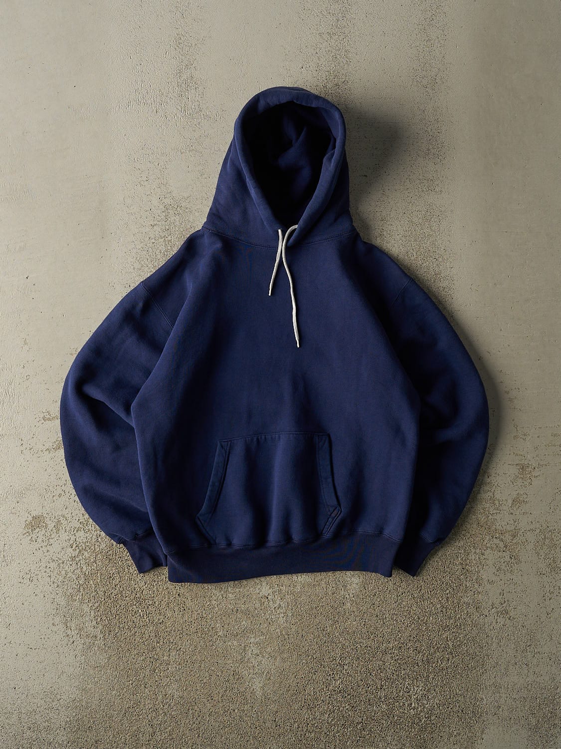 Vintage 90s Navy Blue Blank Hoodie (S/M)
