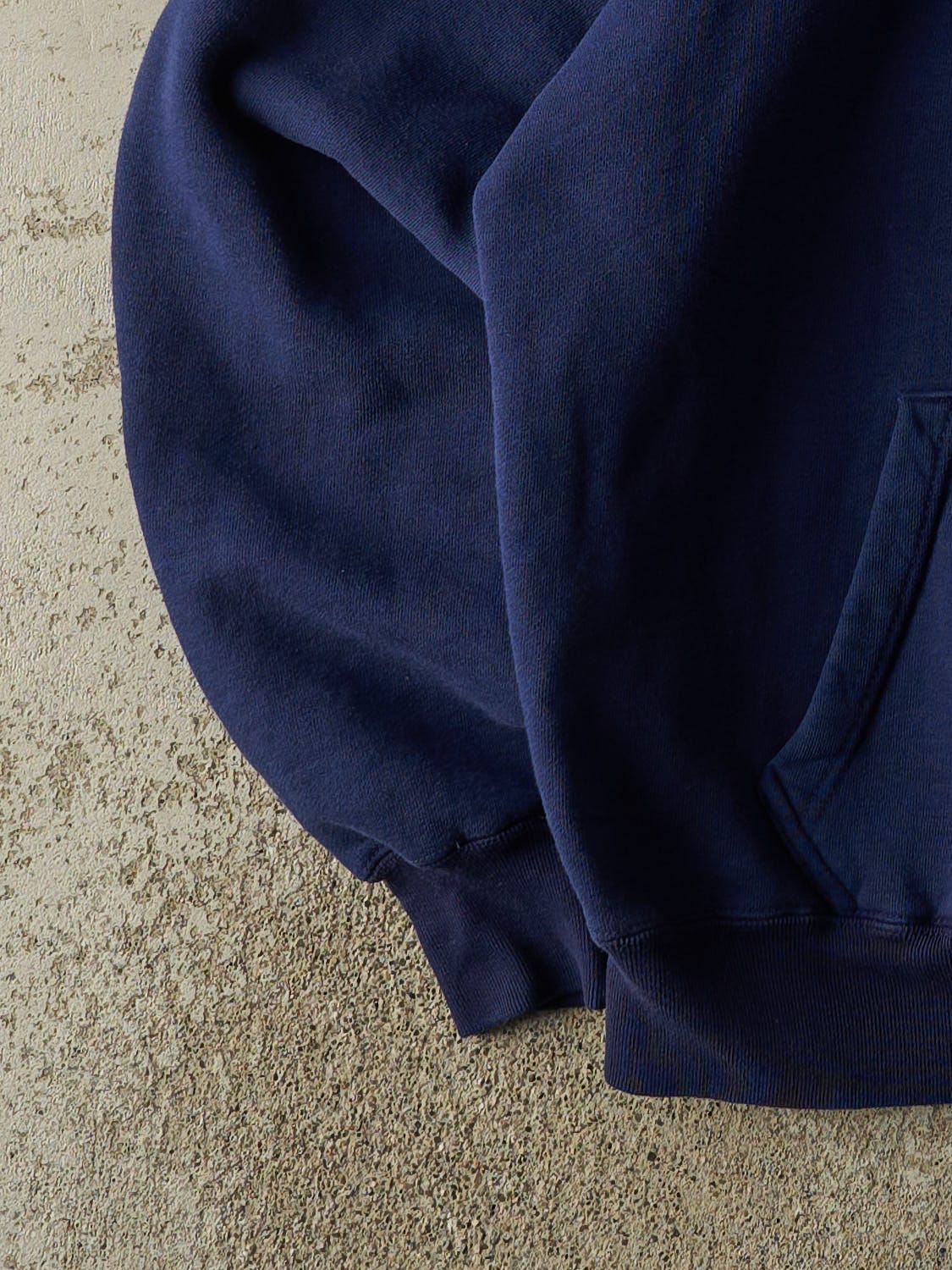 Vintage 90s Navy Blue Blank Hoodie (S/M)