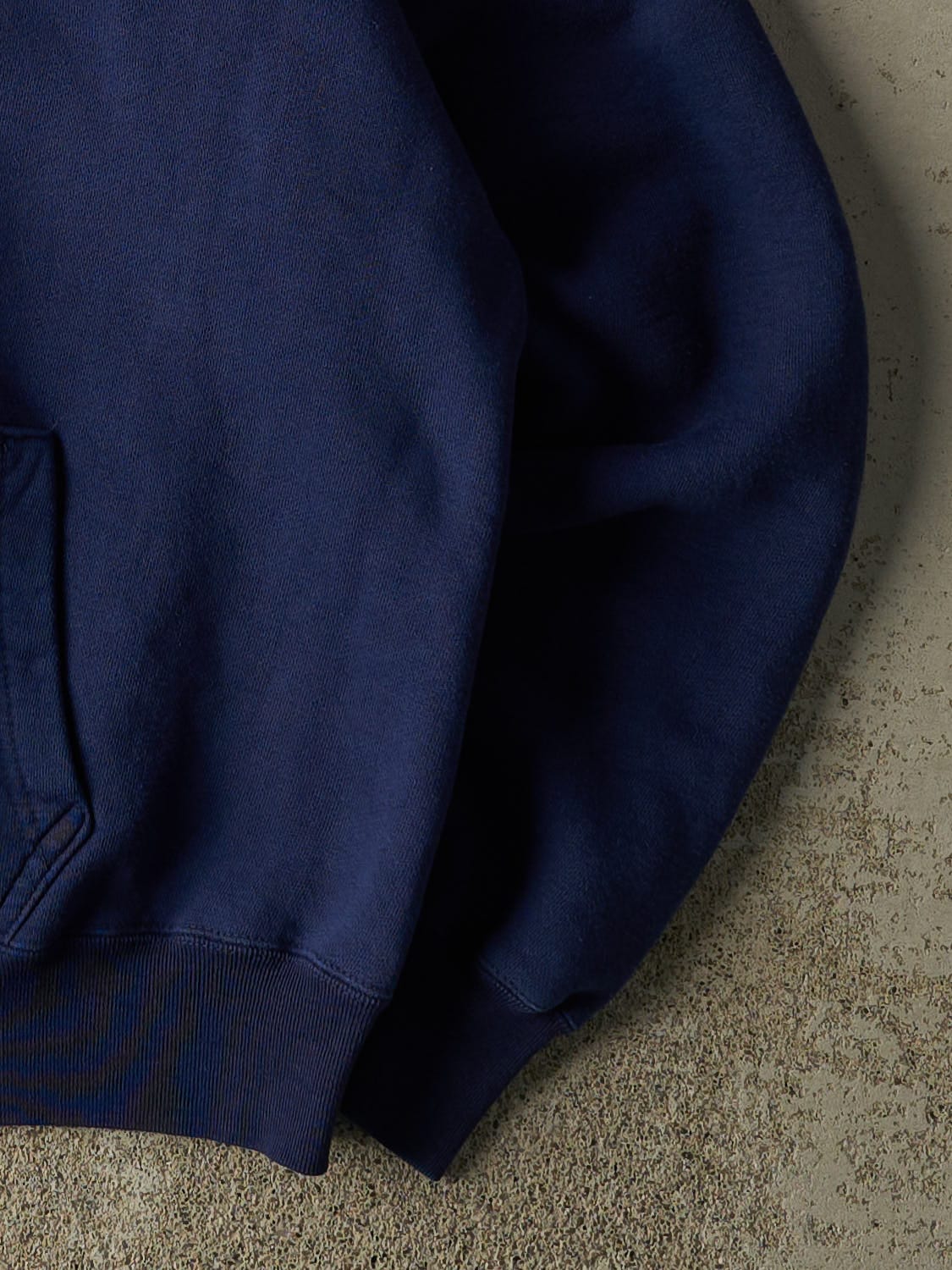 Vintage 90s Navy Blue Blank Hoodie (S/M)