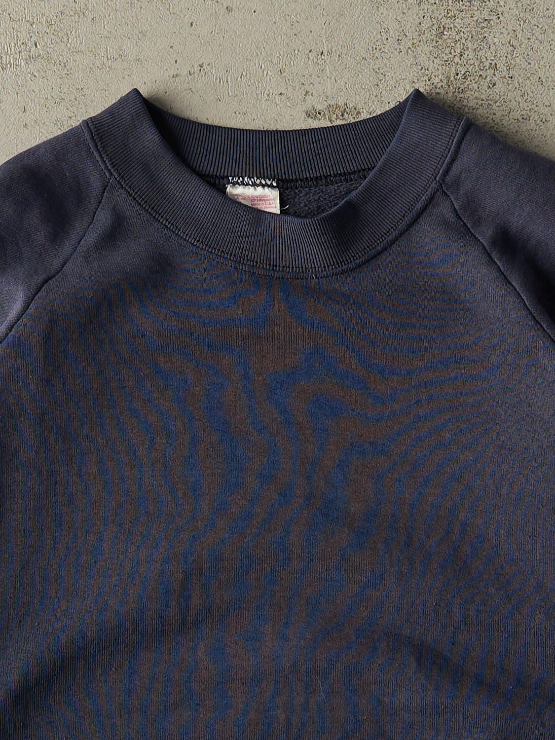 Vintage 80s Navy Blue Blank Crewneck (S/M)