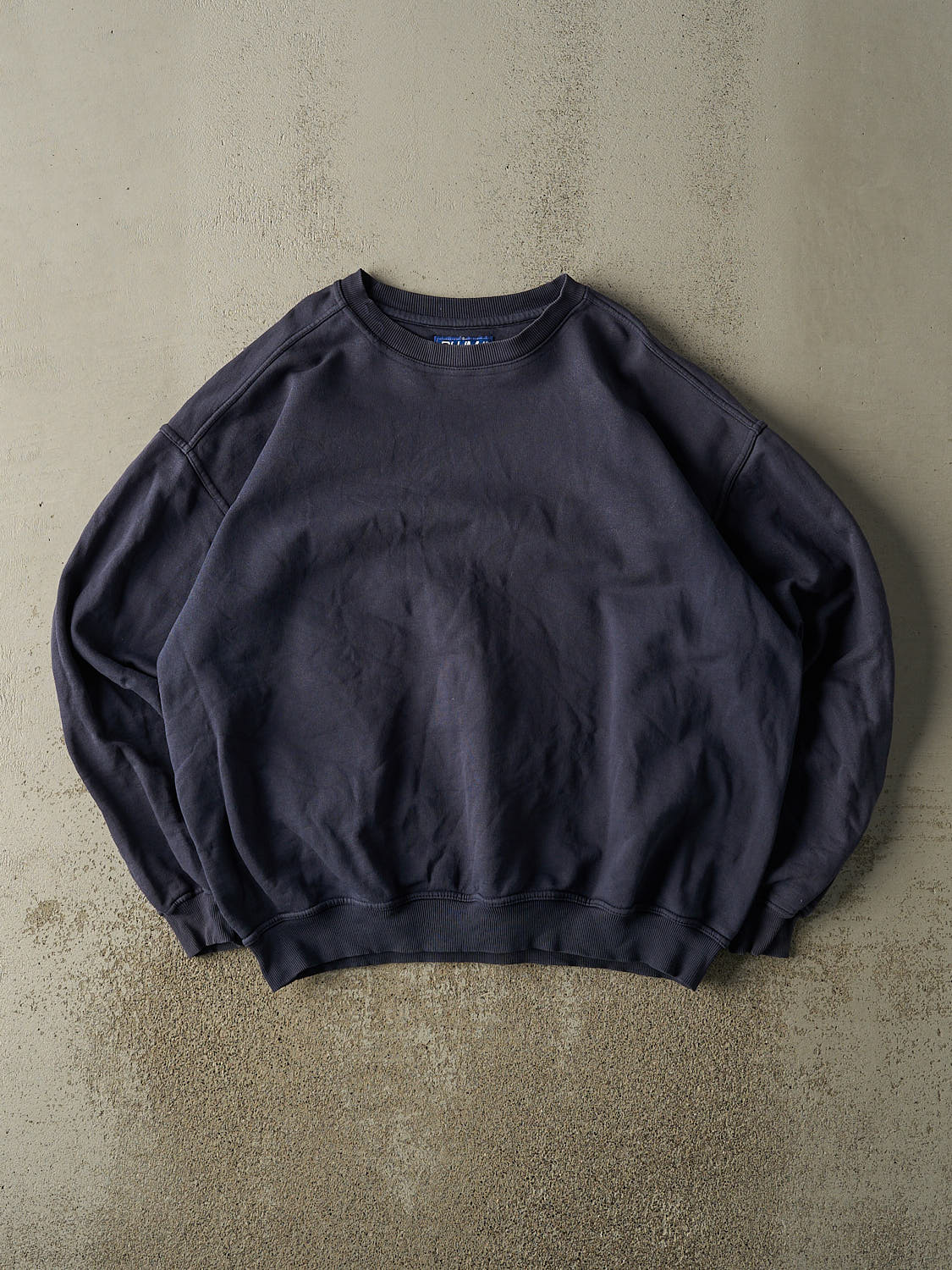 Vintage 90s Navy Blue Russell Athletic Blank Crewneck (XXL)