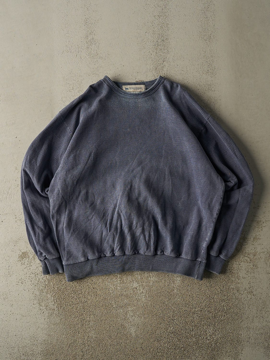 Vintage 90s Washed Blue Wind River Blank Crewneck (XL/XXL)