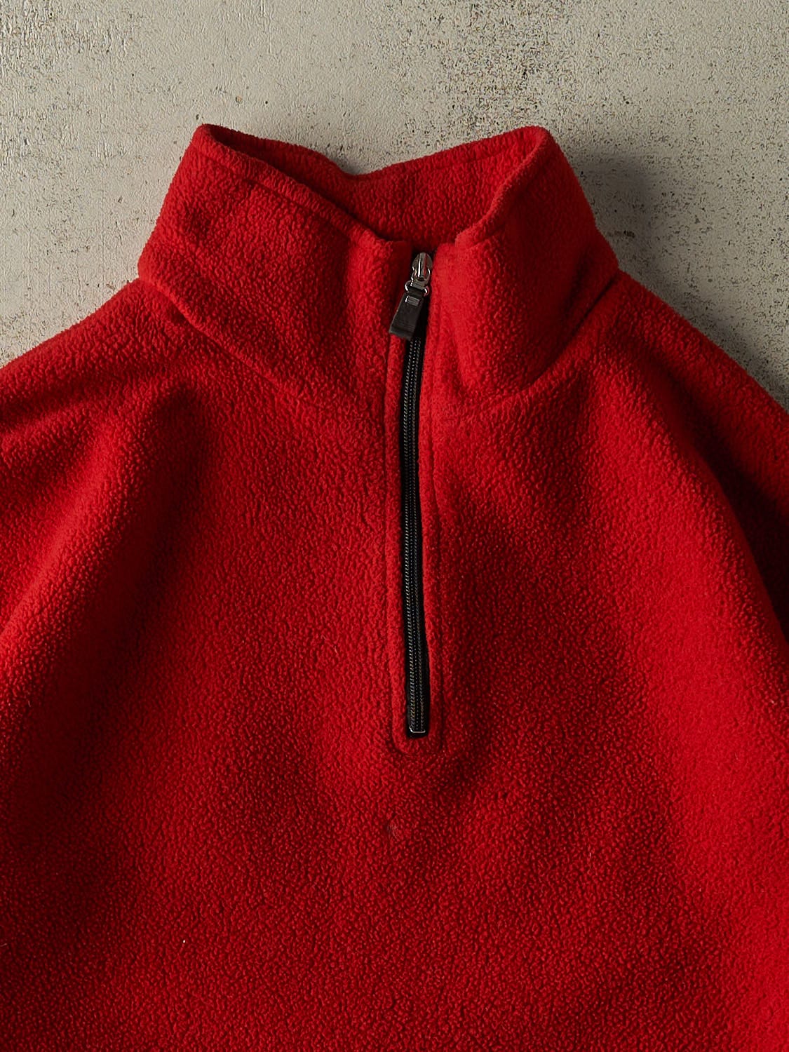 Vintage 90s Red Molson Canadian Roots Quarter Zip Fleece (XL/XXL)