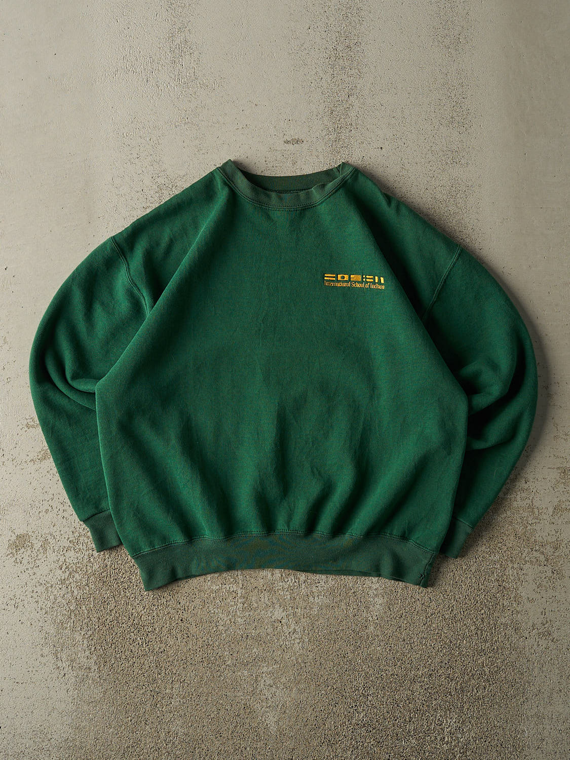 Vintage 90s Green International School of Indiana Crewneck (M/L)