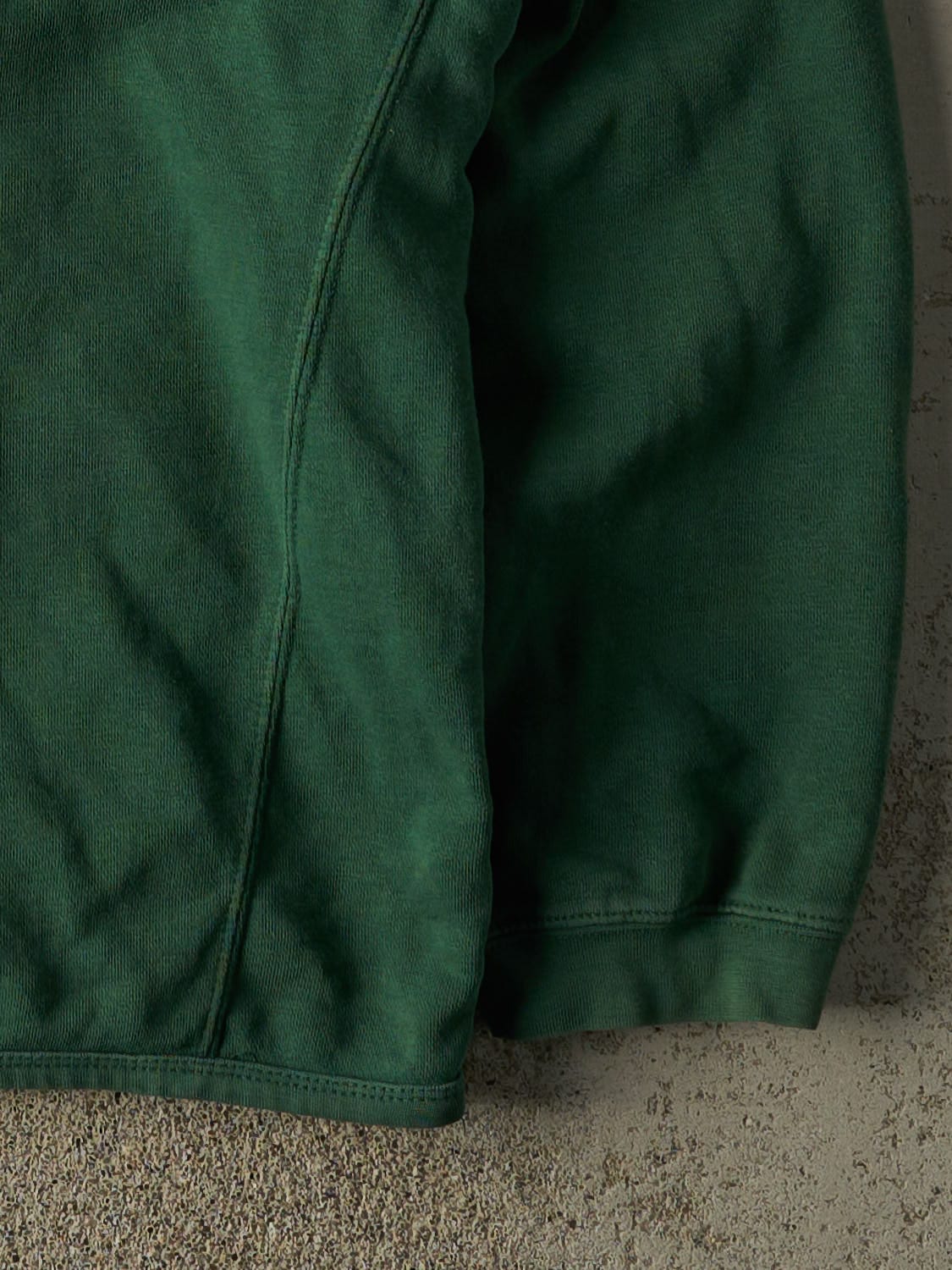Vintage 90s Green Russell Athletic Quarter Button Sweater (XXL)