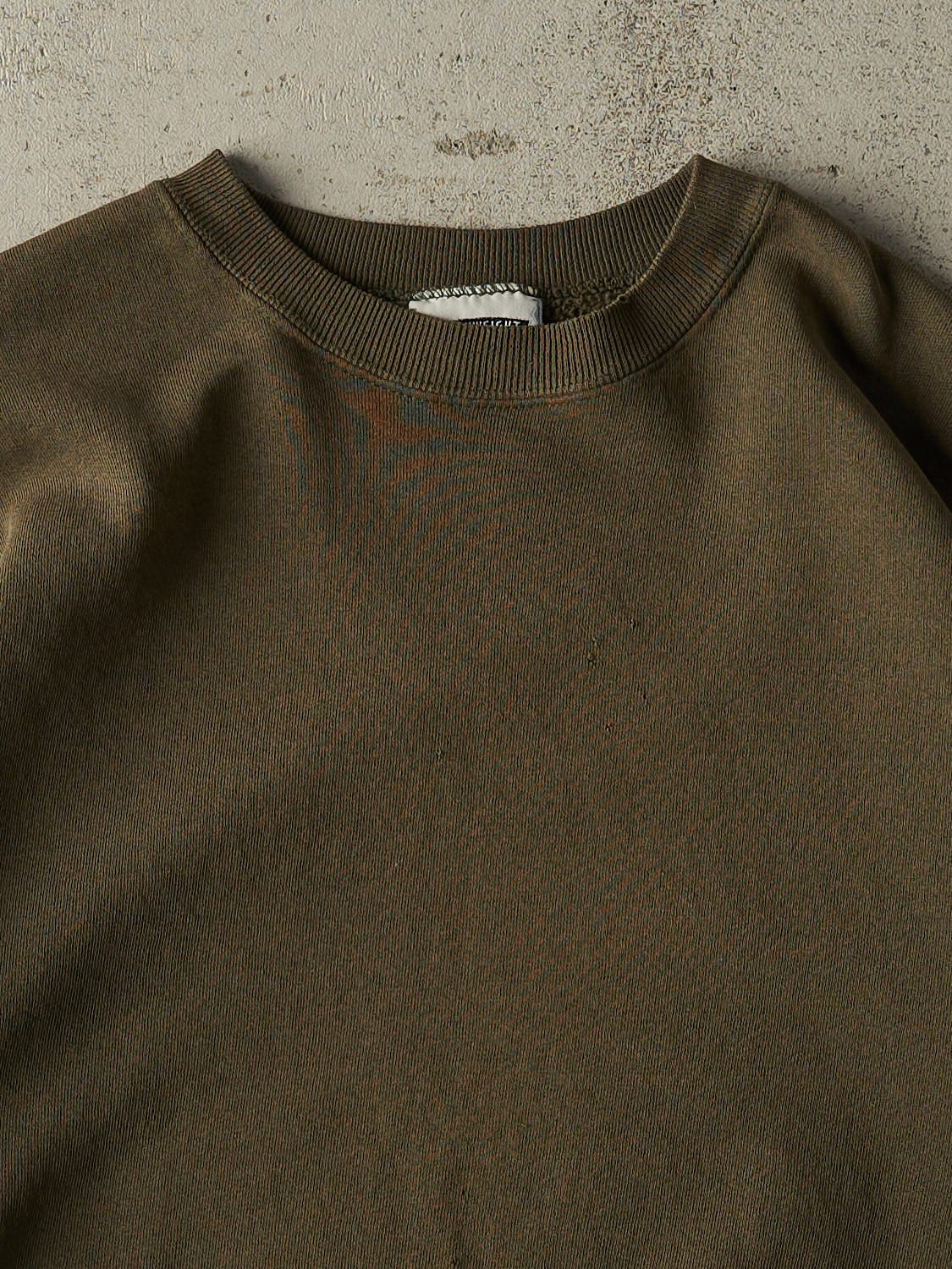 Vintage 90s Green Blank Crewneck (XL)