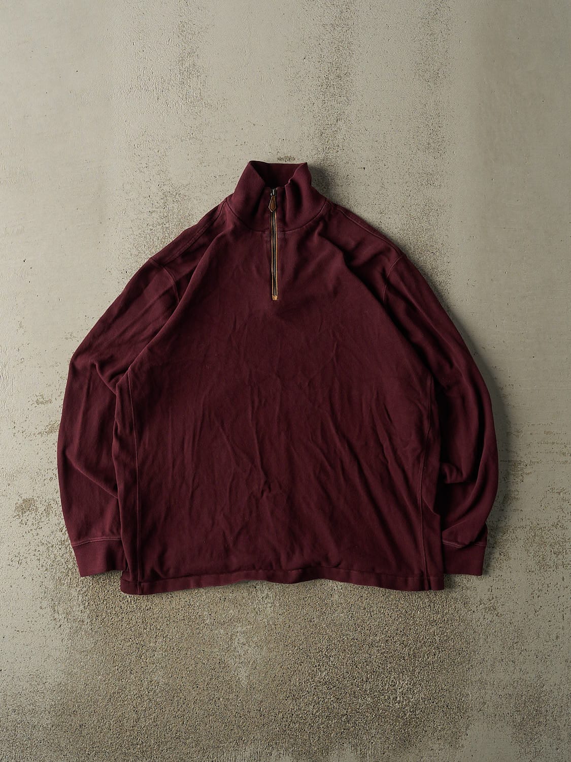 Vintage 90s Burgundy Polo Ralph Lauren Quarter Zip Sweater (M/L)