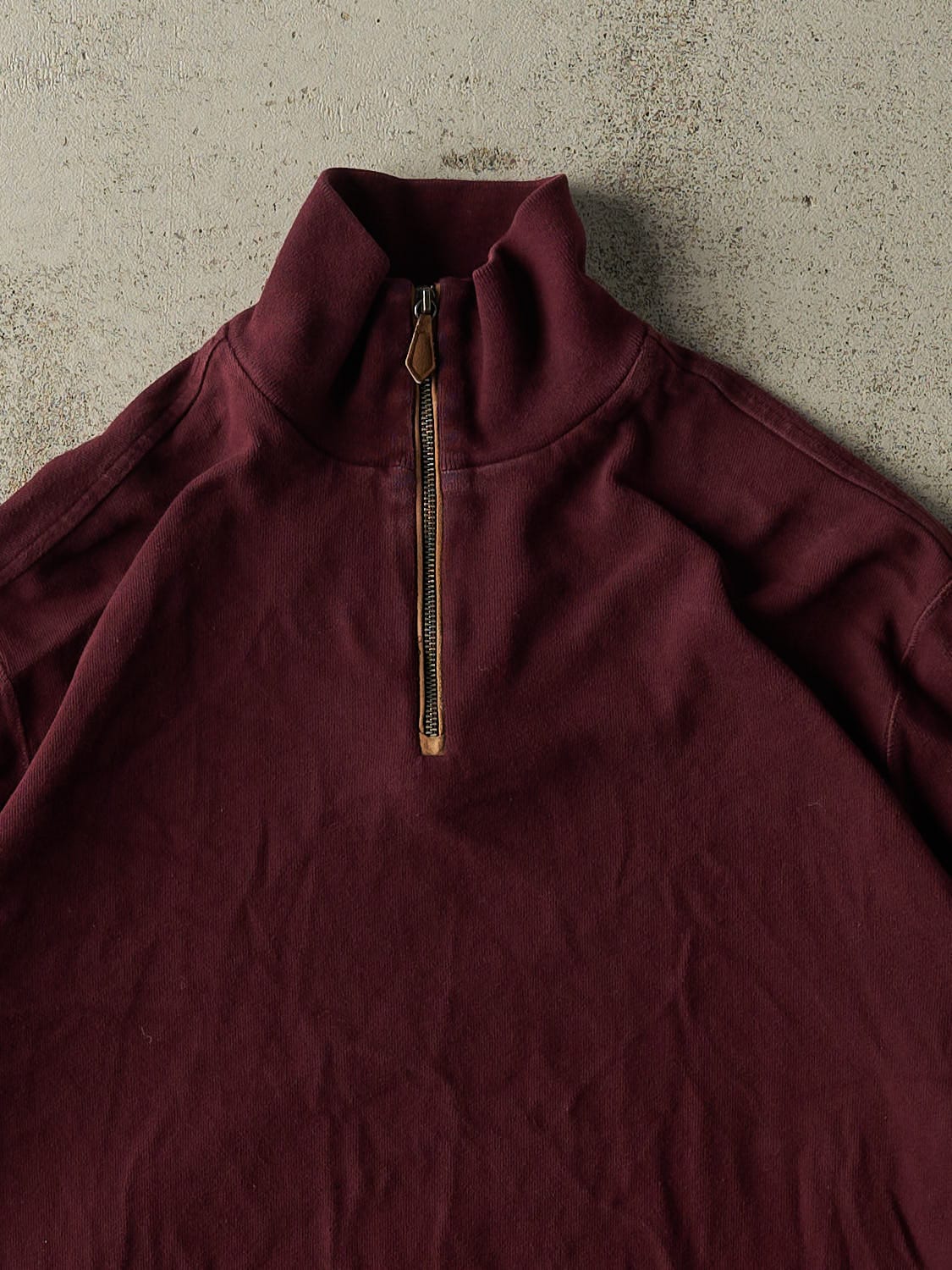 Vintage 90s Burgundy Polo Ralph Lauren Quarter Zip Sweater (M/L)