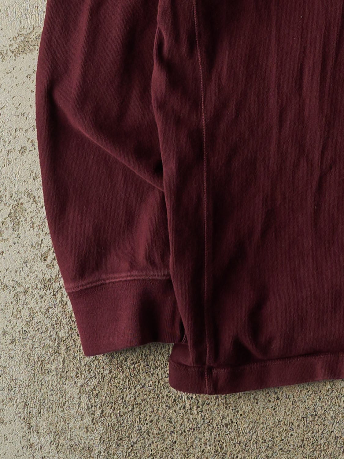 Vintage 90s Burgundy Polo Ralph Lauren Quarter Zip Sweater (M/L)