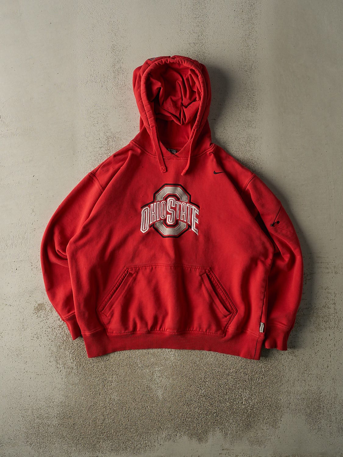Vintage Y2K Red Nike Ohio State University Buckeyes Hoodie (XL)