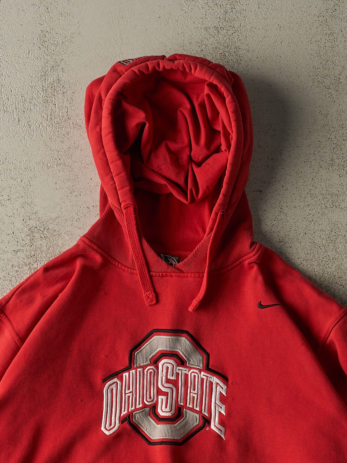 Vintage Y2K Red Nike Ohio State University Buckeyes Hoodie (XL)