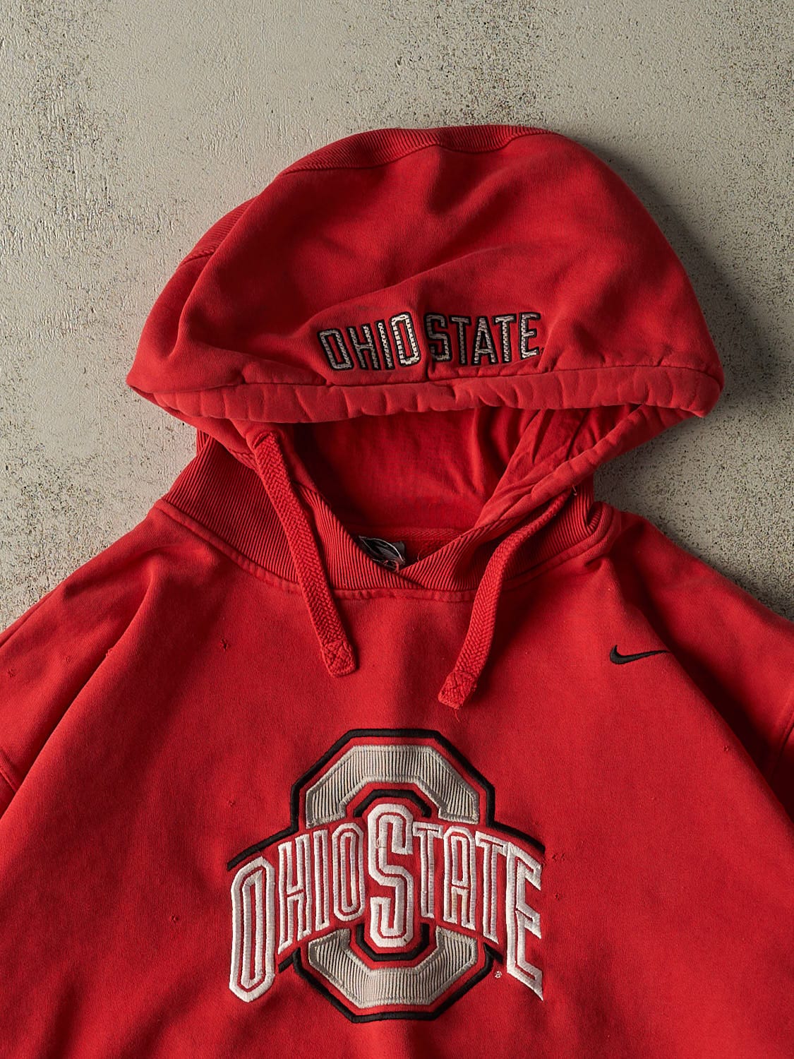Vintage Y2K Red Nike Ohio State University Buckeyes Hoodie (XL)