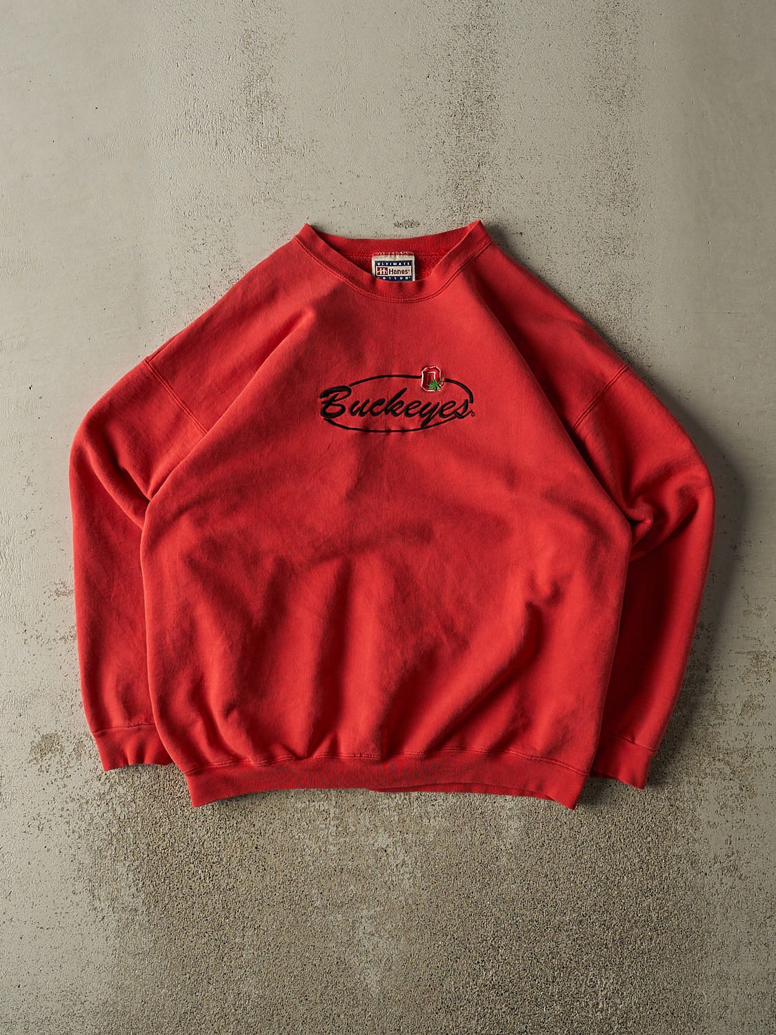Vintage 90s Red Ohio State University Buckeyes Embroidered Crewneck (L)