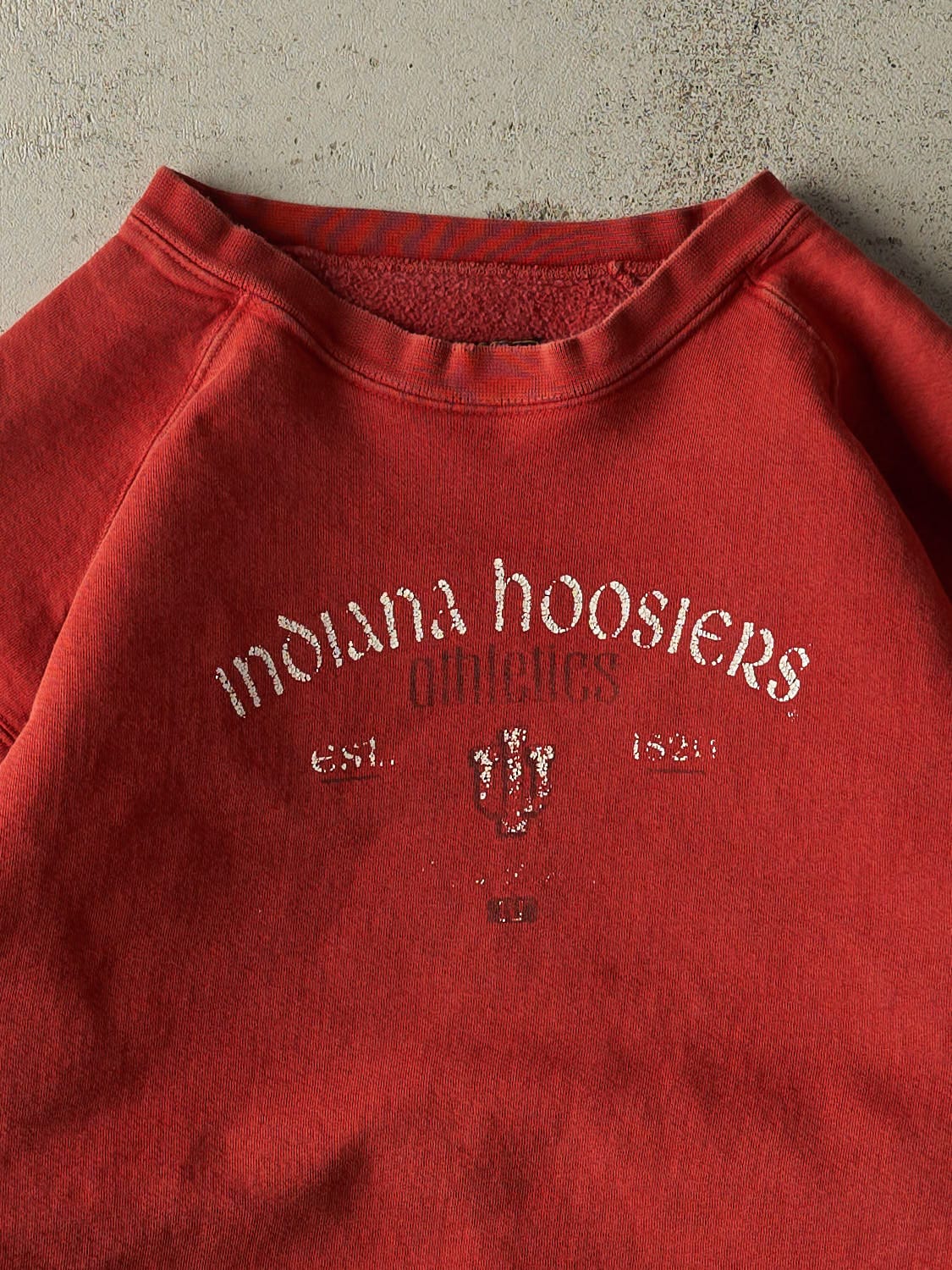 Vintage 90s Red Indiana University Hoosiers Crewneck (L/XL)