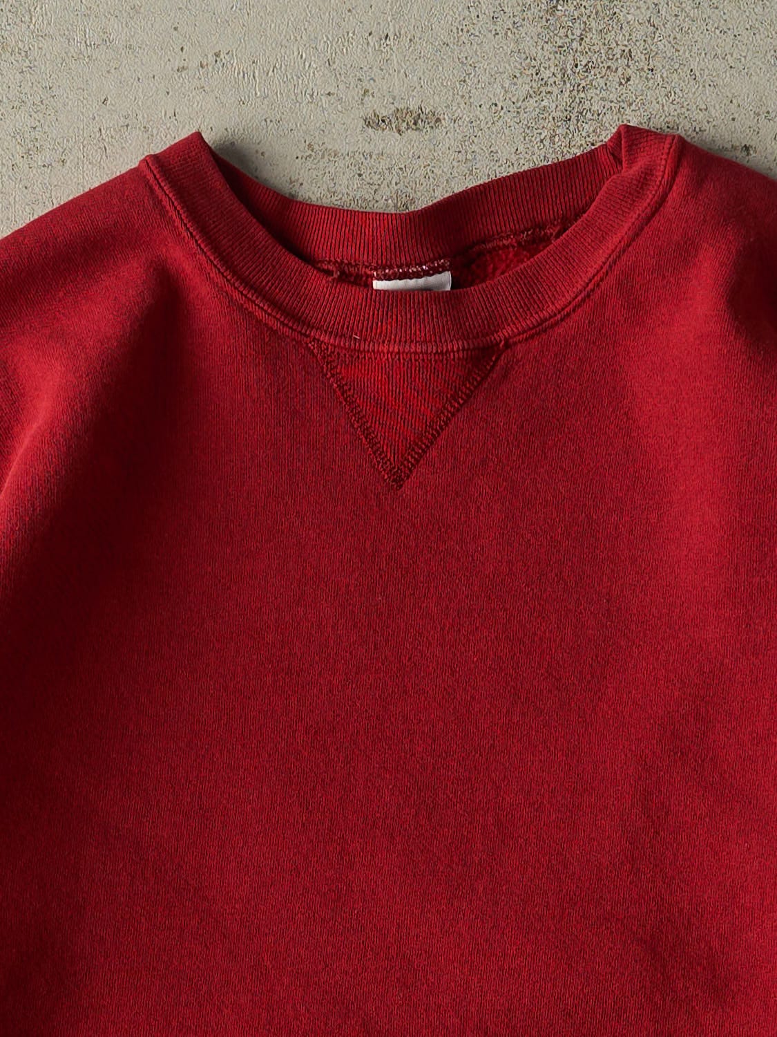 Vintage 90s Burgundy Russell Athletic Blank Crewneck (M/L)