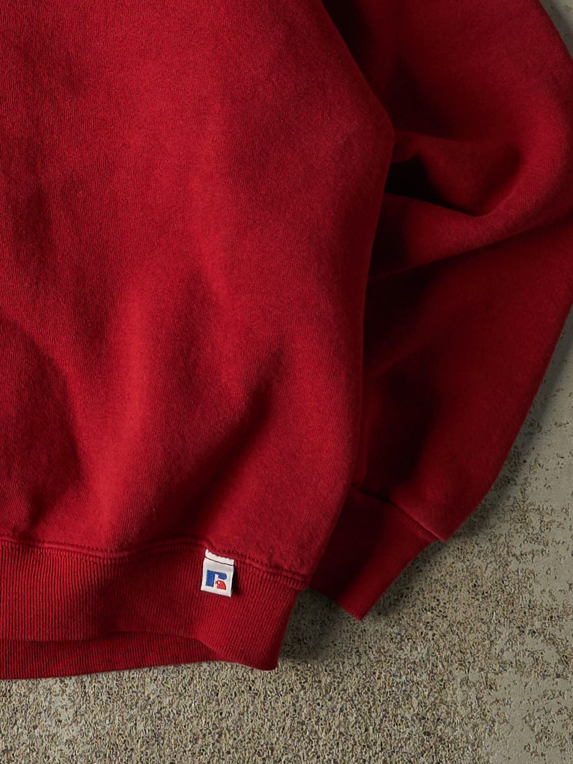 Vintage 90s Burgundy Russell Athletic Blank Crewneck (M/L)