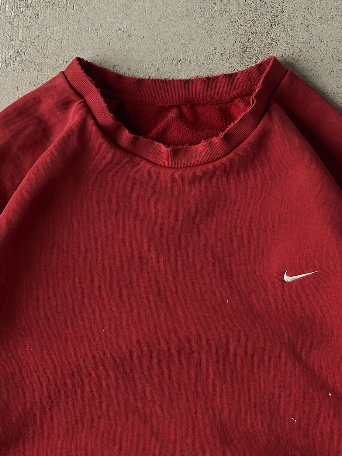 Vintage Y2K Burgundy Nike Embroidered Crewneck (XXL)