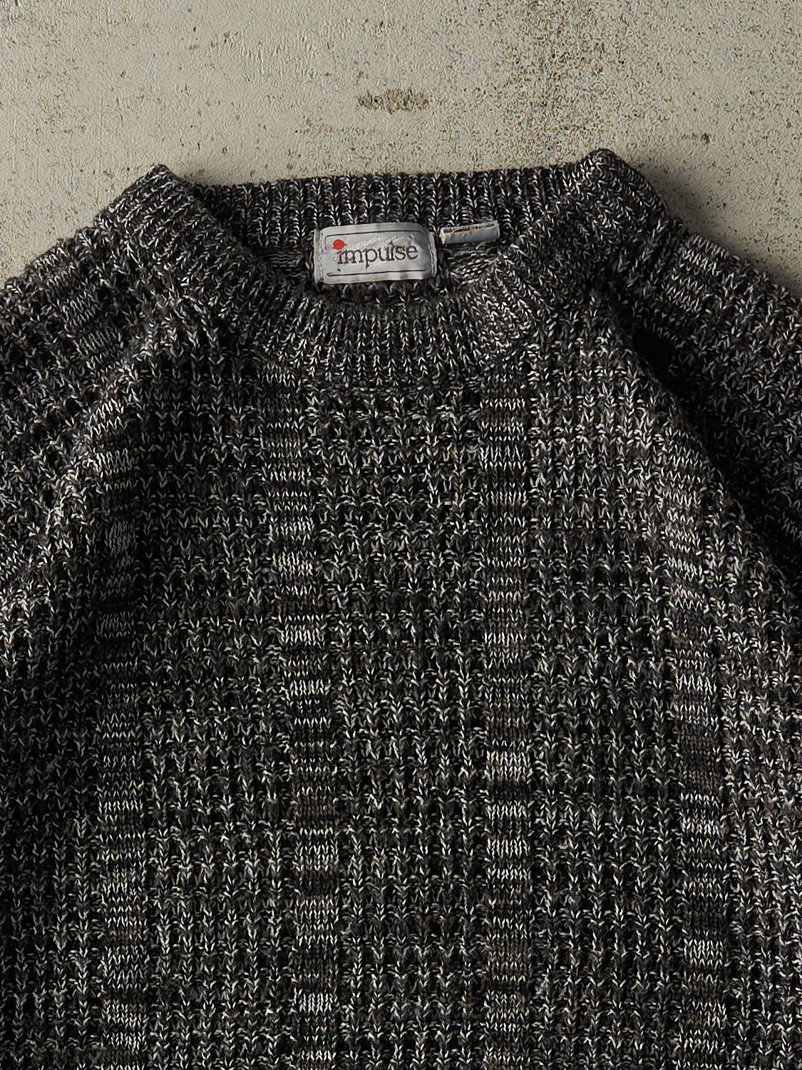 Vintage 90s Grey Patterned Knit (L/XL)
