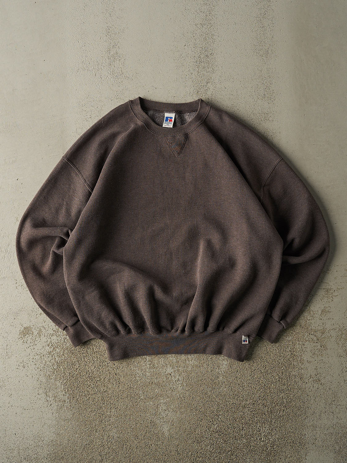 Vintage 90s Charcoal Grey Russell Athletic Blank Crewneck (XXL)