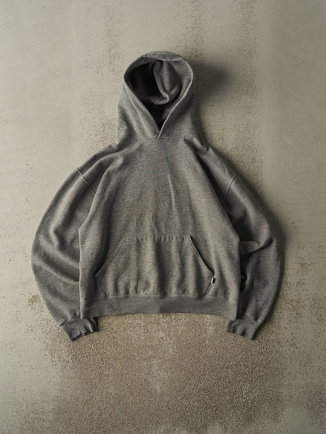 Vintage Y2K Grey Russell Athletic Blank Hoodie (XS/S)