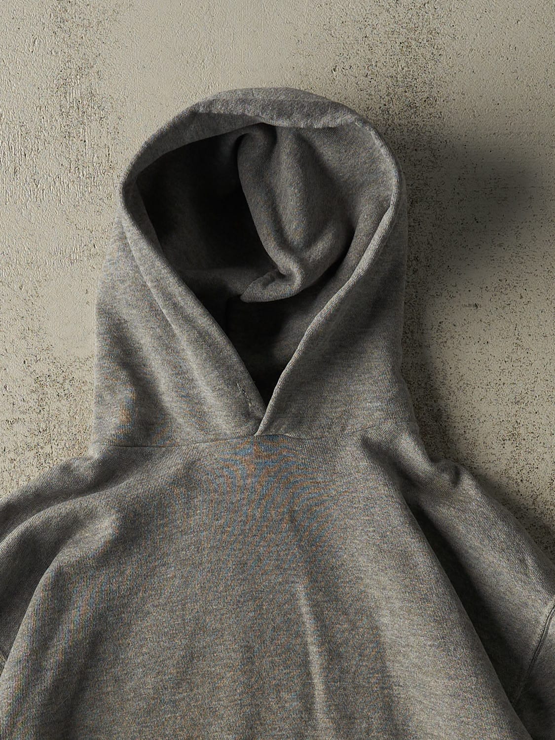 Vintage Y2K Grey Russell Athletic Blank Hoodie (XS/S)