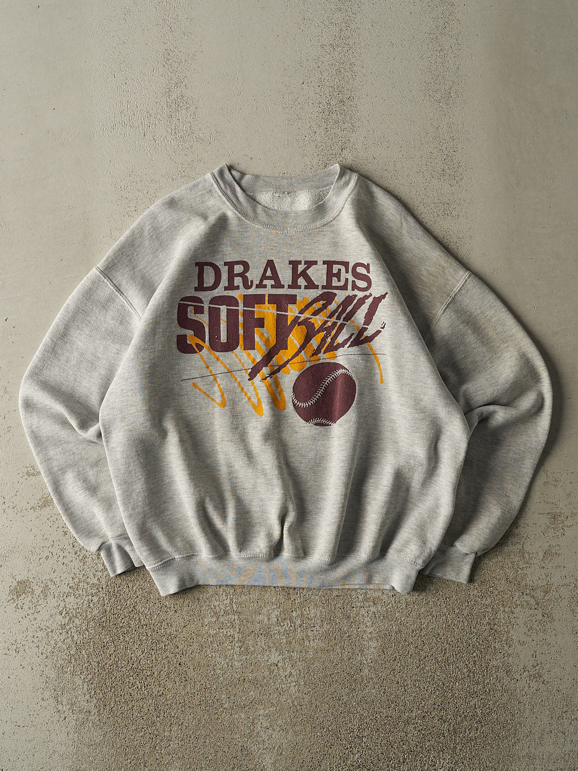 Vintage 90s Heather Grey Drakes Softball Crewneck (L/XL)
