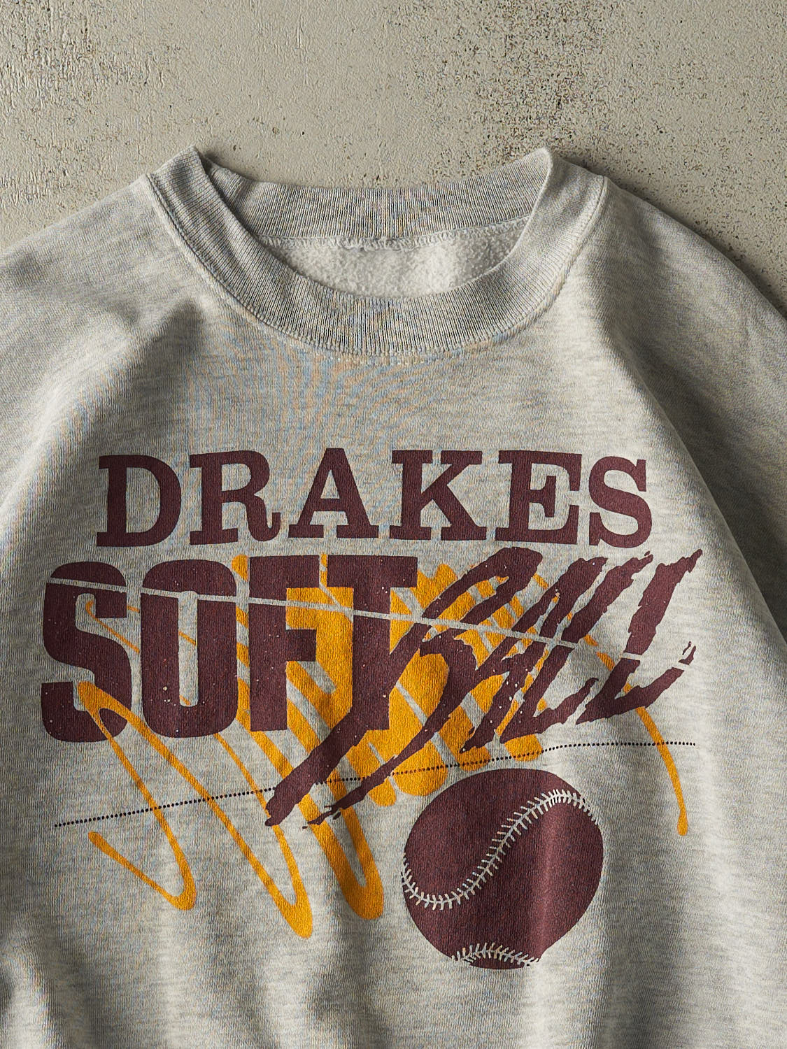 Vintage 90s Heather Grey Drakes Softball Crewneck (L/XL)
