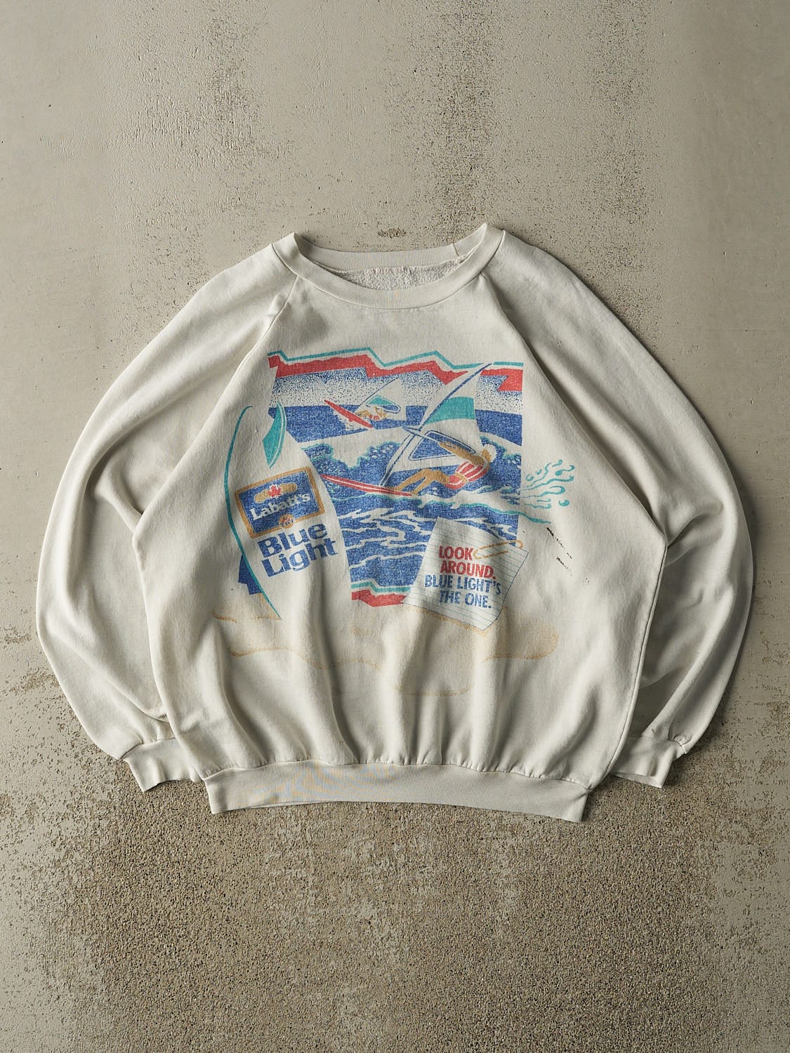 Vintage 80s White Labatt Crewneck (M/L)