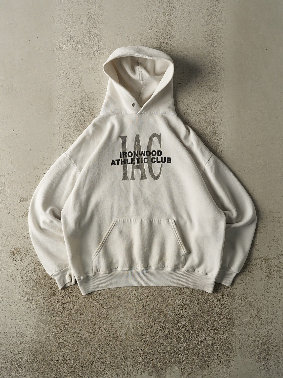 Vintage 90s White Ironwood Athletic Club Hoodie (M/L)