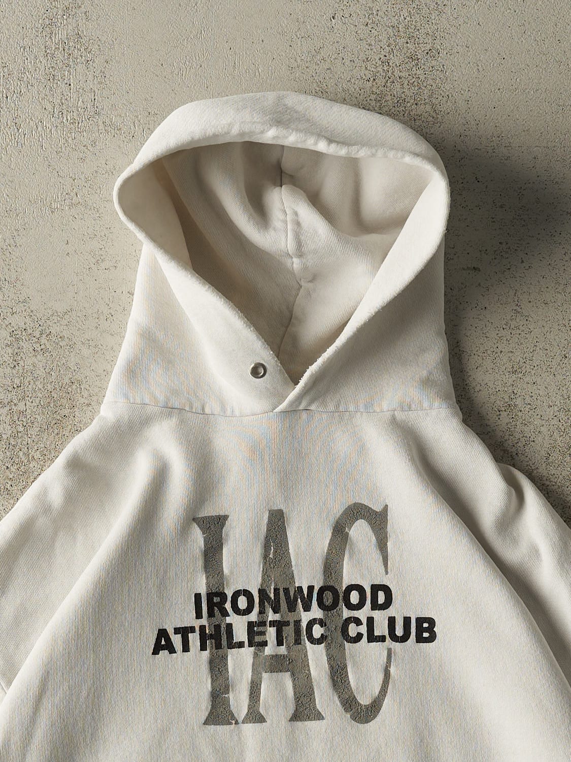 Vintage 90s White Ironwood Athletic Club Hoodie (M/L)