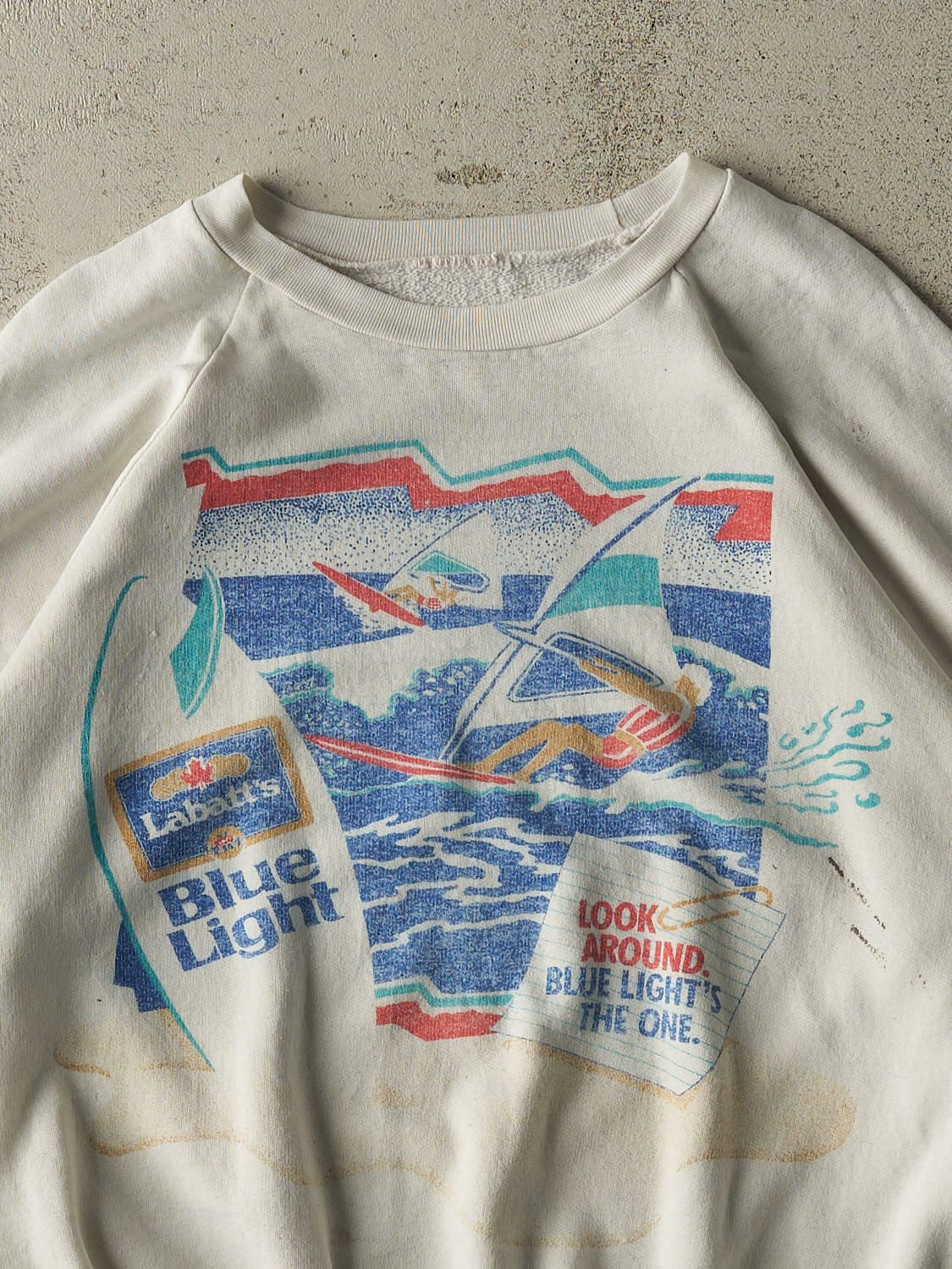Vintage 80s White Labatt Crewneck (M/L)