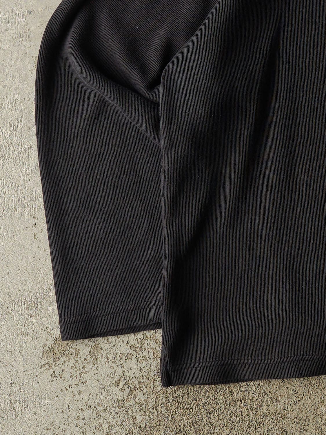 Vintage Y2K Faded Black Striped Long Sleeve (L/XL)